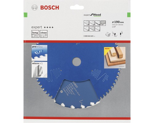 Bosch Logo. Cirkelzaagblad met een diameter van 190 millimeter voor hout.