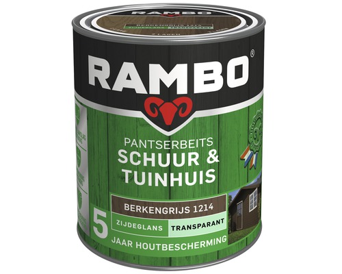 RAMBO Pantserbeits Schuur & Tuinhuis zijdeglans transparant berkengrijs 750 ml