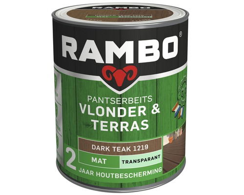 RAMBO Pantserbeits Vlonder & Terras mat transparant donker teak 1 l
