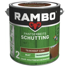 Rambo Pantsarbeits Schutting beits Teakhout 1204, mat, transparant