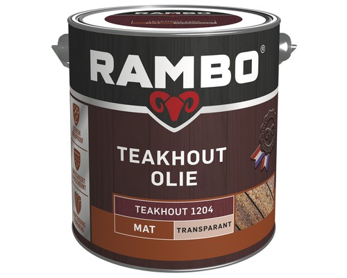 RAMBO Teakhout olie transparant mat teakhout 2,5 l Blik teakhoutolie, mat, transparant