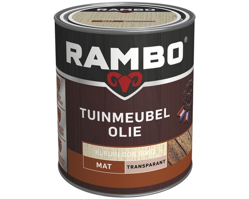 RAMBO Tuinmeubelolie transparant mat kleurloos 750 ml RAMBO tuinmeubelolie, kleurloos, mat
