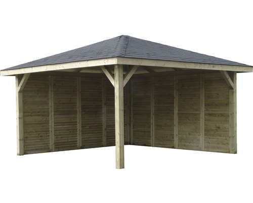 Houten tuinpaviljoen met dak