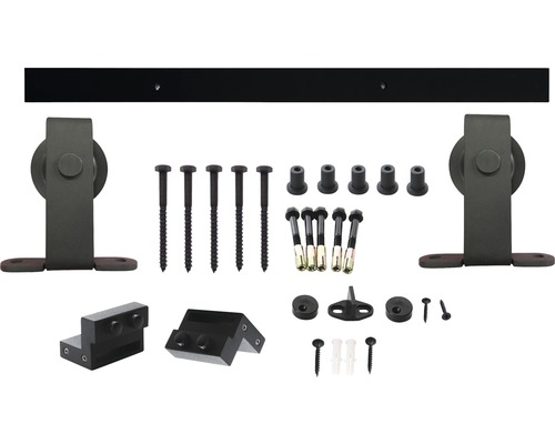 Schuifdeur railsysteemset met rail en bevestigingsmateriaal