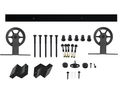 Schuifdeur beslag set met rail en accessoires