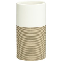 Cilindrische bloempot met horizontaal lijnmotief