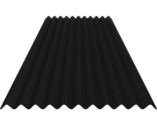 GUTTA Golfplaat sinus 76/30, zwart, 2000x835x2,2 mm