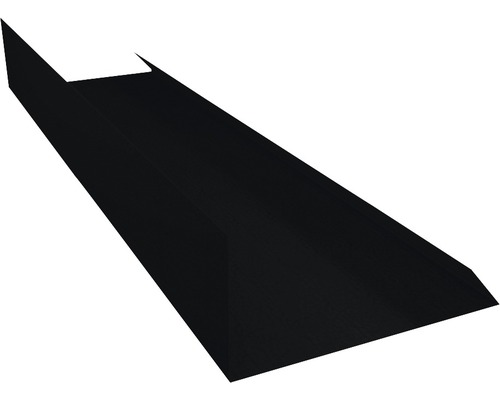PRECIT Randhoek slagregenschort voor dakpanplaat, BigStone RAL9005 zwart, 2000x20x100 x