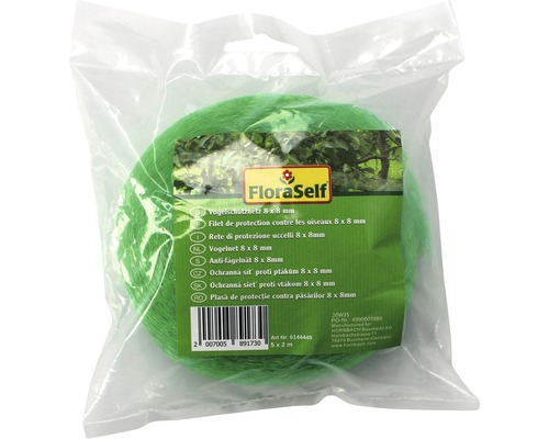 Vogelnet 8 x 8 millimeter in verpakking
