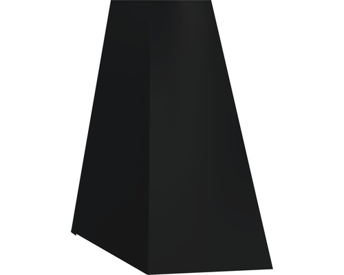 PRECIT Slagregenschort voor holle knik, BigStone RAL9005 zwart, 2000x100x140 mm