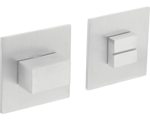 INTERSTEEL Rozet vierkant magneet met WC-/badkamersluiting RVS geborsteld Twee vierkante opbouwbeslag voor de badkamer