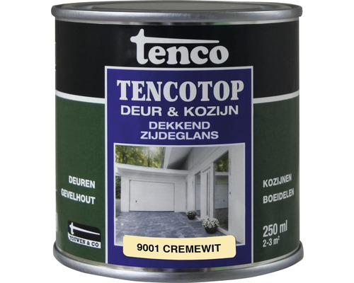 TENCO Tencotop Deur & Kozijn dekkend zijdeglans RAL 9001 250 ml