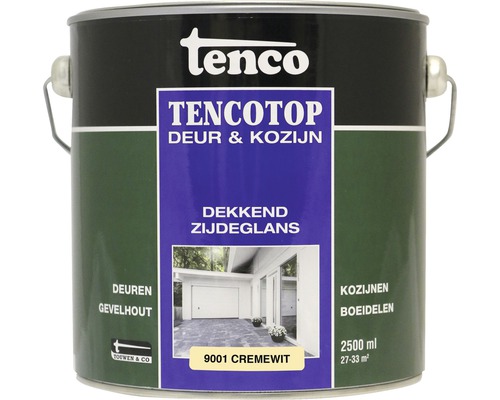TENCO Tencotop deur & kozijn dekkend zijdeglans RAL 9001 2,5 l
