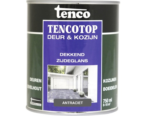 TENCO Tencotop deur & kozijn dekkend zijdeglans antraciet 750 ml