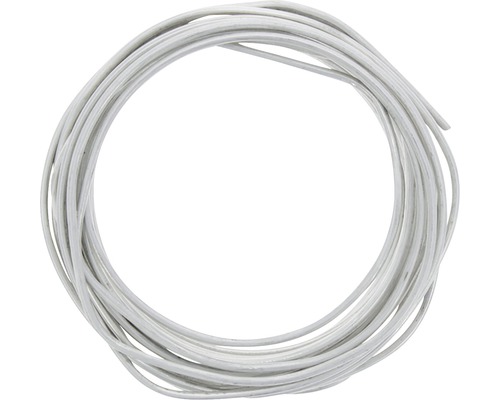 Witte montagedraad voor elektrische installaties, opgerold
