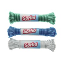Drie waslijnen van Sorbo, elk afzonderlijk verpakt