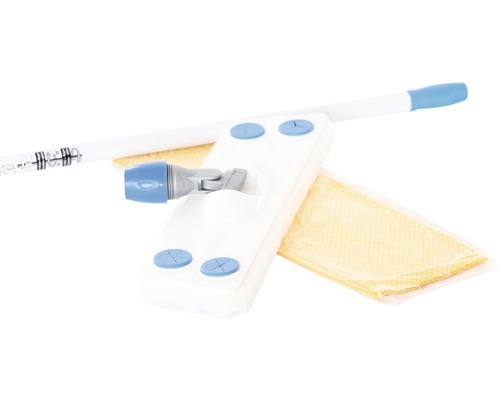 Vloermop met steel en reinigingsdoek