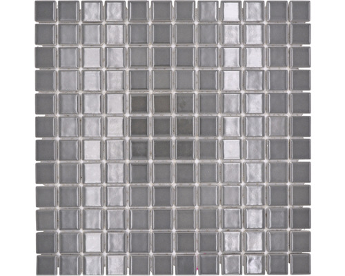 Mozaïektegel keramisch CG 124 metaal glans 30x30 cm Vierkante glazen mozaïektegels op een net