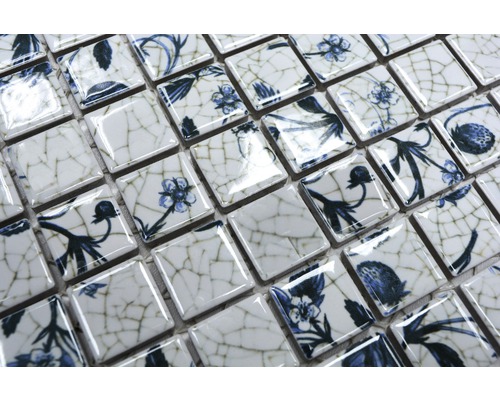 Keramische mozaïektegels met bloemmotief