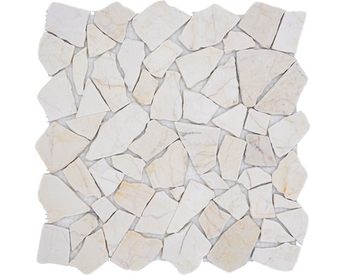 Mozaïektegel natuursteen CIOT 30/2807 crème mix 30,5x30,5 cm Mozaïektegel van marmer