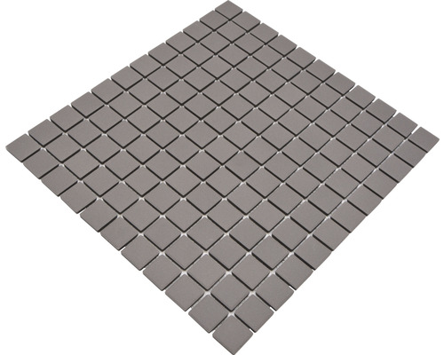 Mozaïektegel keramisch CU 030 grijs mat 32,7x30,2 cm antislip