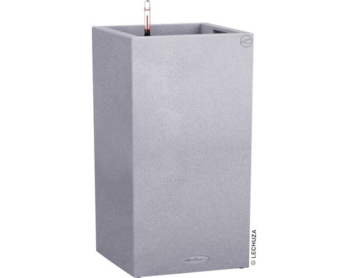 LECHUZA Bloempot Canto Stone Kunststof grijs 30x30x56 cm LECHUZA Bloempot Canto Stone Kunststof grijs 30x30x56 cm