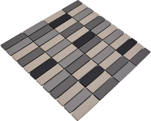 Keramische mozaïektegel in verschillende grijstinten