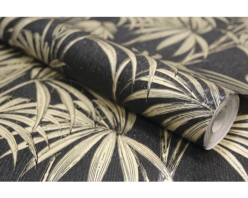 Behangrol met bladerpatroon