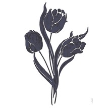 Illustratie van drie tulpenbloemen