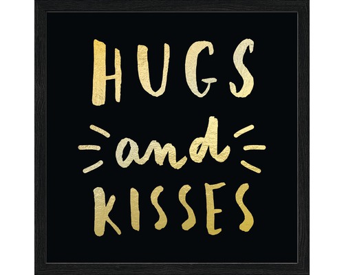 PURE LIVING Schilderij met lijst Hugs & Kisses 33x33 cm