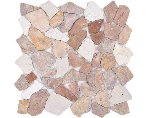 Natuursteen mozaïek CIOT 30/130 beige/bruin mix 30,5x30,5 cm Mozaïektegel van natuursteen