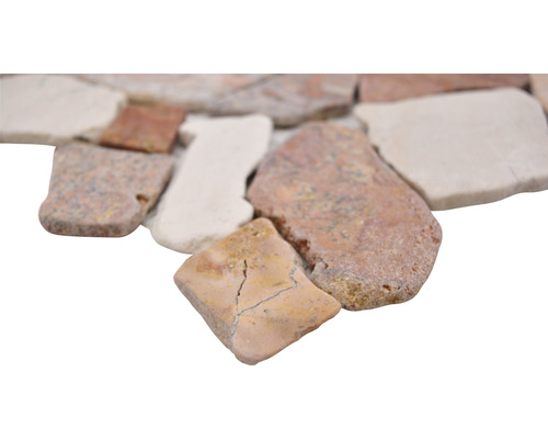 Natuursteen mozaïek van verschillende materialen