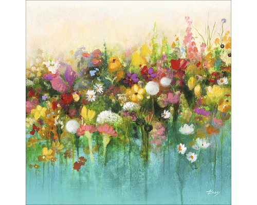 PURE LIVING Schilderij canvas Bunch Of Flowers 40x40 cm