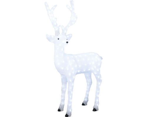 Kerstdecoratie staand hert met verlichting