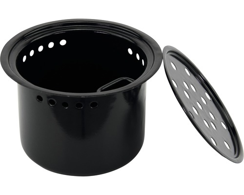 Grillkolenmand met aparte zeefbodem