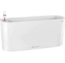 Witte plantenbak met waterniveau-indicator