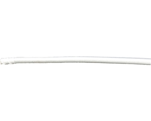 Elastisch touw met mantel polyester Ø 6 mm wit (per meter)