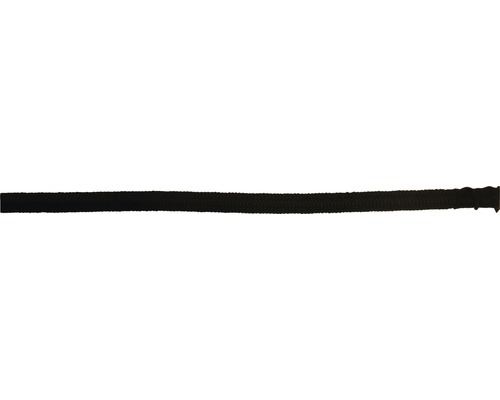 Elastisch touw met mantel polyester Ø 6 mm zwart (per meter)
