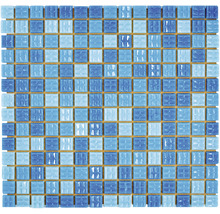 Mozaïektegel glas Pool GM A 321P blauw mix 30,5x32,7 cm-thumb-0