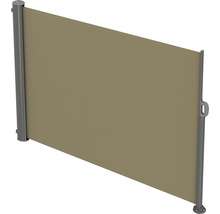 Terrasscherm 1,6x3 stof uni beige, frame RAL 9006 aluminium met afneembare paal-thumb-0