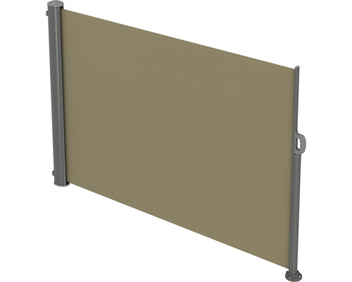 Terrasscherm 1,6x3 stof uni beige, frame RAL 9006 aluminium met afneembare paal