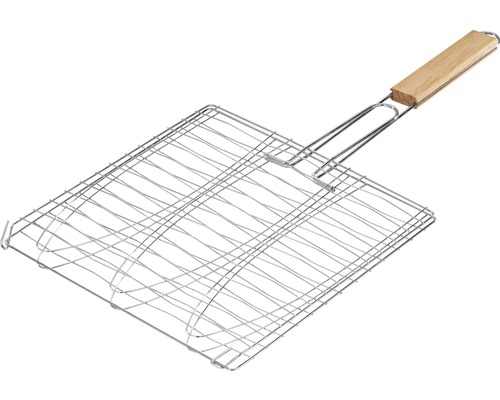 Grillrooster met houten handvat
