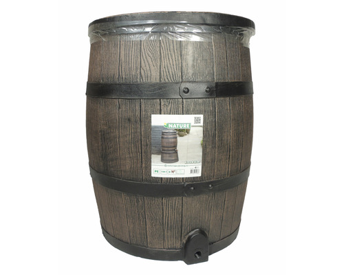 Regenton met houtlook en een inhoud van 120 liter