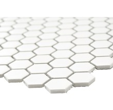 Keramisch mozaïek Hexagon uni wit mat 26x30 cm antislip-thumb-3