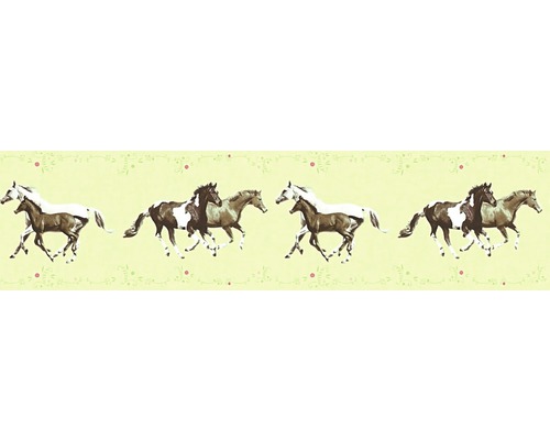 A.S. CRÉATION Behangrand vlies 35838-1 Little Stars paarden groen 5 m x 13 cm