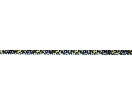 Touw Mutafo polyester Ø 10 mm zwart-wit-geel (per meter)