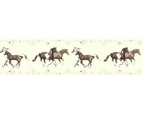 A.S. CRÉATION Behangrand vlies 35838-2 Little Stars paarden beige/groen 5 m x 13 cm
