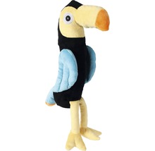 KARLIE Hondenspeelgoed knuffel toekan blauw-geel 38x14x8 cm