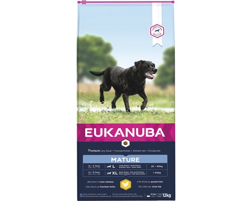 EUKANUBA Hondenvoer Dog Mature large kip 12 kg Eukanuba Mature droogvoer voor honden van grote rassen, 12 kg