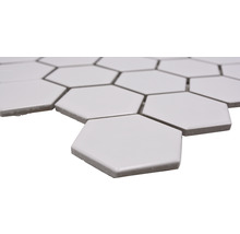 Mozaïektegel keramisch HX 085 hexagon wit mat 32,5x28,1 cm-thumb-1